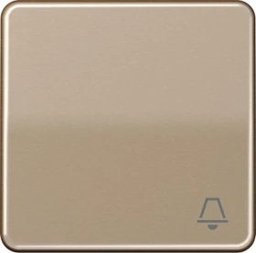 Jung Serie CD Wippe Metall mit Symbol "Klingel", gold-bronze