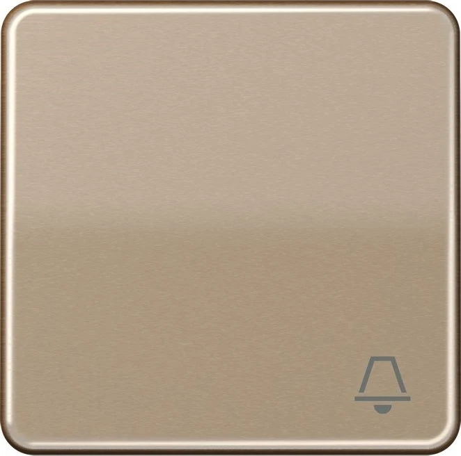 Jung Serie CD Wippe Metall mit Symbol "Klingel", gold-bronze