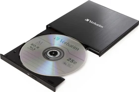 Verbatim Ultra HD 4K External Blu-ray Writer, SlimLine, USB-C 3.0