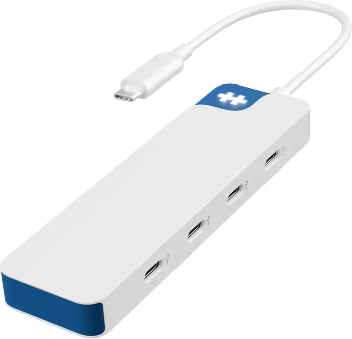 Targus HyperDrive Flex 4 USB-C Hub, USB-C 3.0 [Stecker], weiß