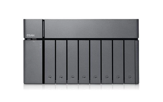 Qsan XCubeNAS XN8008T, 8GB RAM, 4x RJ-45 1000Base-T, 5x USB-A 3.0