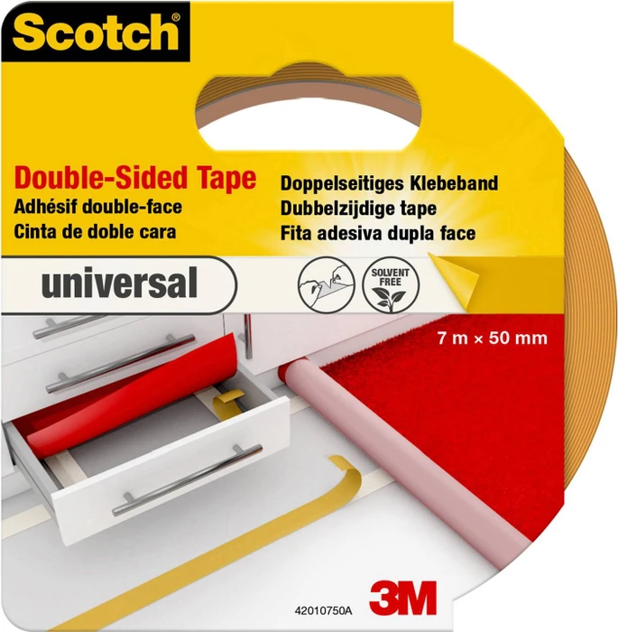 Scotch universal doppelseitiges Klebeband 50,0 mm x 20,0 m, 1 Rolle