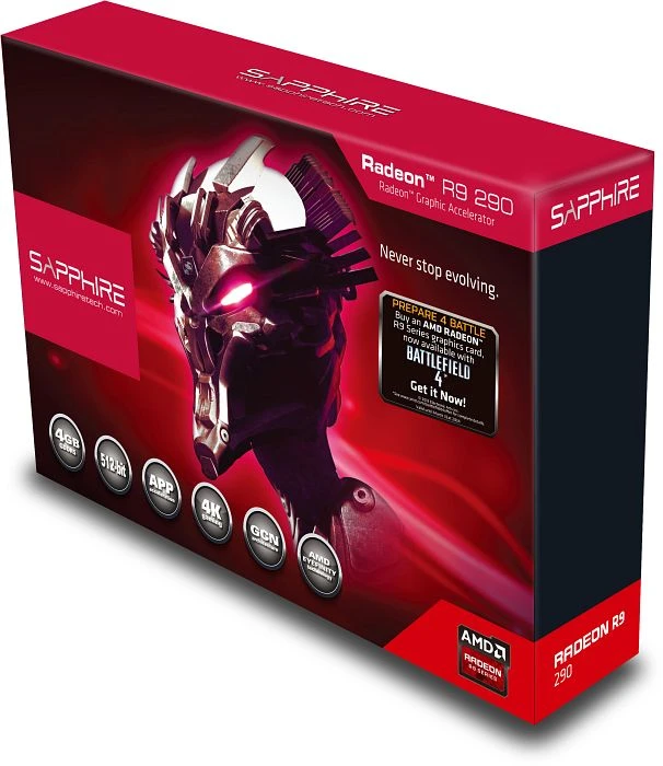 Sapphire Radeon R9 290 Battlefield 4 Edition, 4GB GDDR5, 2x DVI, HDMI, DP, full retail