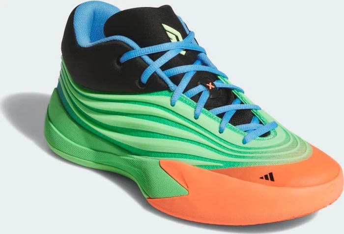 adidas Dame X lime burst/signal coral/blue burst