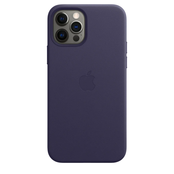 Apple Silikon Case mit MagSafe für iPhone 12/iPhone 12 Pro dunkelviolett