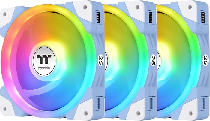 Thermaltake SWAFAN EX12 ARGB Sync TT Premium Edition Hydrangea Blue, blau/weiß, 120mm, 3er-Pack