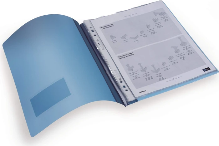 Durable Duralux Transluzent Schnellhefter, A4, blau/transparent