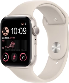 Apple Watch SE (2022) (GPS) 44mm Polarstern mit Sportarmband Polarstern