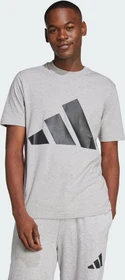 adidas Essentials Big Logo T-Shirt kurzarm medium grey heather/black (Herren)
