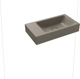 Kaldewei Cono 3073 Wandwaschtisch 55x30x10cm, ohne Hahnloch, warm grey 60