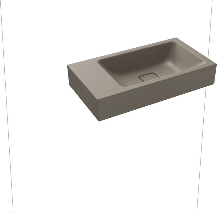 Kaldewei Cono 3073 Wandwaschtisch 55x30x10cm, ohne Hahnloch, warm grey 60