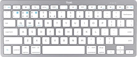 Trust Ultra-thin Wireless Bluetooth Keyboard, silber/weiß, Bluetooth, US (24651)