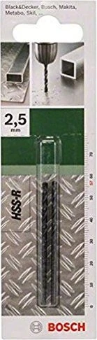 Bosch DIY HSS-R Spiralbohrer, 2.5x30x57mm, 1 Stück