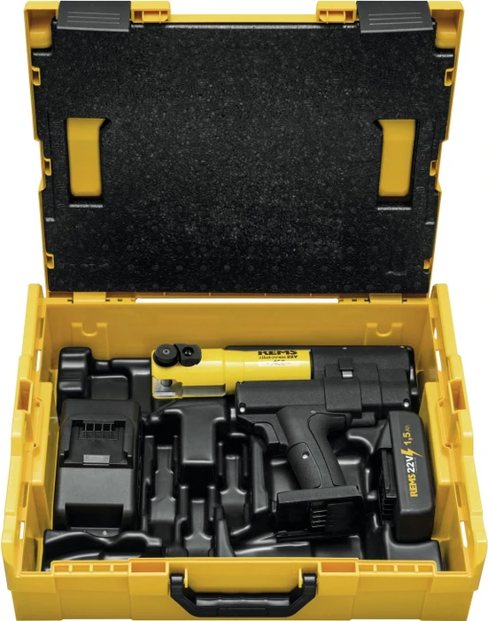 REMS Mini-Press 22V ACC Basic-Pack Akku-Radialpresse inkl. L-Boxx + Akku 2.5Ah