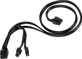 SilverStone PP13, 8-Pin EPS Stecker auf 8-Pin EPS Stecker und 4/8-Pin ATX12V Stecker, Adapterkabel, schwarz, 750mm (SST-PP13)
