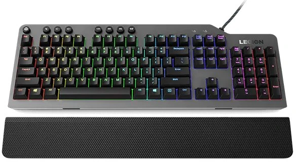 Lenovo Legion K500 Gaming Keyboard, LEDs RGB, RED Switches, Black/Iron Grey, USB, US