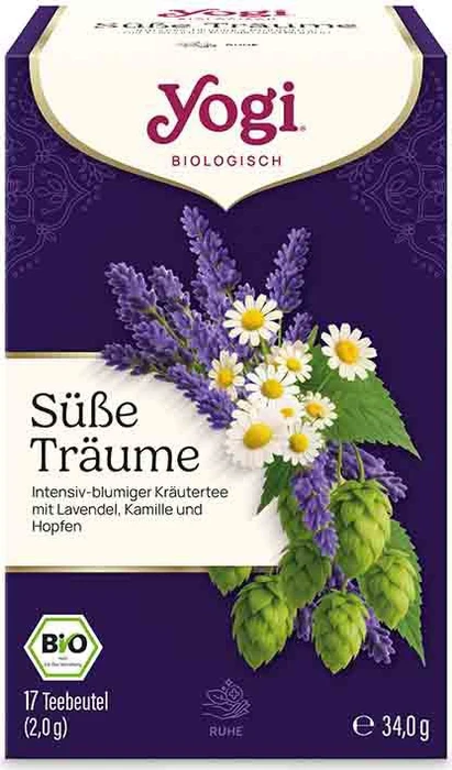 Yogi Tea Für die Sinne Süsse Träume Tee Beutel, 17 Stück