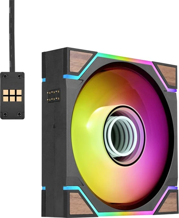 Thermaltake SWAFAN 120 EX INFINITY ARGB Sync Wood Edition, braun, 124mm, 3er-Pack