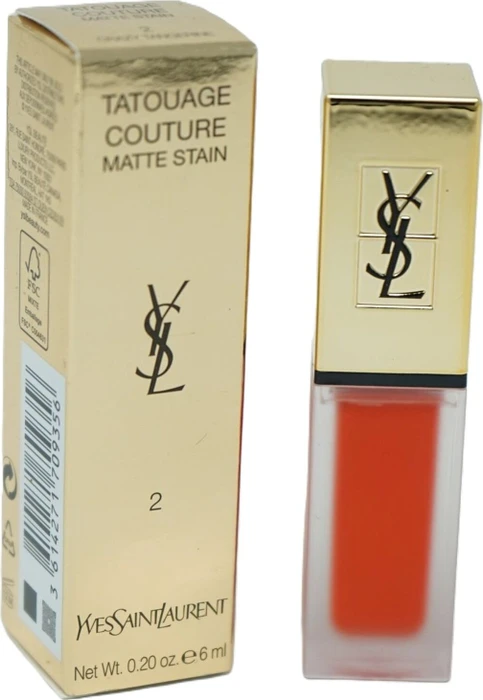 Yves Saint Laurent Tatouage Couture Lipgloss 02 Blood Orange Pact, 6ml