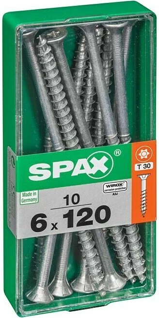 Spax WIROX A9J 4CUT T-STAR plus T30 Universalschraube, 6x120mm, 10 Stück