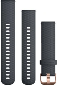 Garmin Schnellwechsel Ersatzarmband 20mm Silikon granite blue/rose gold