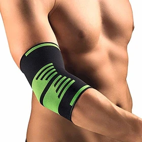 Bort Medical ActiveColor Sport Ellenbogenbandage Größe L schwarz/grün, 1 Stück