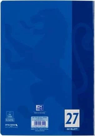 Oxford Schulheft, A4, Lineatur 27, dunkelblau, 32 Blatt, 10er-Pack