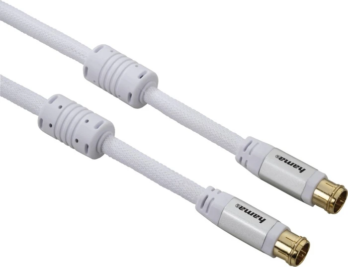 Hama SAT-Anschluss-Kabel, Quick-F-Stecker - Quick-F-Stecker, Gewebe, 2m, 95dB