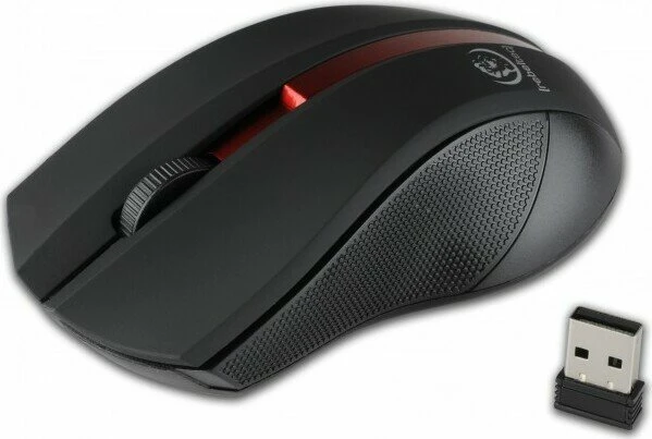 Rebeltec Galaxy Wireless Mouse schwarz/rot, USB