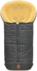 Heitmann Premium Lammfell-Fußsack grau-meliert