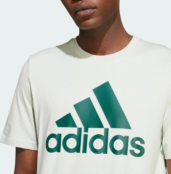adidas Essentials Single Jersey Big Logo T-Shirt kurzarm linen green/collegiate green (Herren)