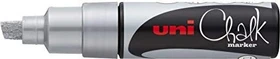Uni-Ball ChalkGlass Marker Chisel Tip PWE-8K silber