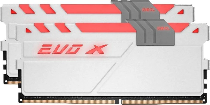 GeIL EVO X AMD Edition weiß/grau UDIMM 16GB Kit, DDR4-2400, CL16-16-16-36
