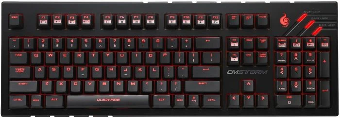 Cooler Master CM Storm Quick Fire Ultimate Red Backlight, MX BROWN, USB, DE