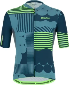 Santini Delta Optic Trikot kurzarm grün (Herren)