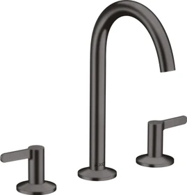 Hansgrohe Axor One 3-Loch Waschbeckenarmatur 170 Push-Open Ablaufgarnitur brushed black chrome
