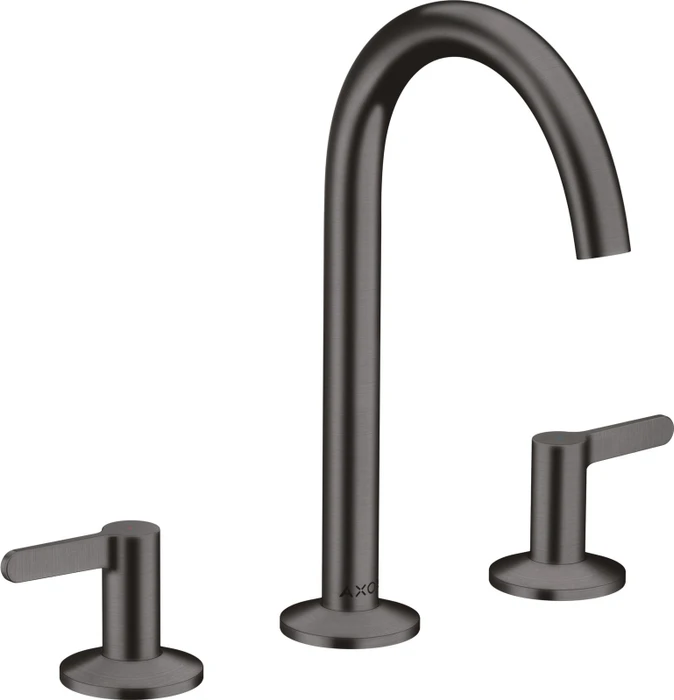 Hansgrohe Axor One 3-Loch Waschbeckenarmatur 170 Push-Open Ablaufgarnitur brushed black chrome