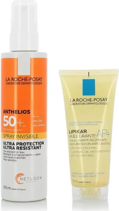 La Roche-Posay Anthelios Sonnenspray LSF50+ 200ml + Lipikar Ap+ Öl 100ml Geschenkset