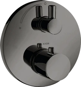 Hansgrohe Axor Uno Thermostat Unterputz mit Absperrventil polished black chrome