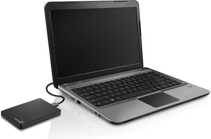 Seagate Backup Plus Slim Portable, schwarz, 2TB, USB 3.0 Micro-B