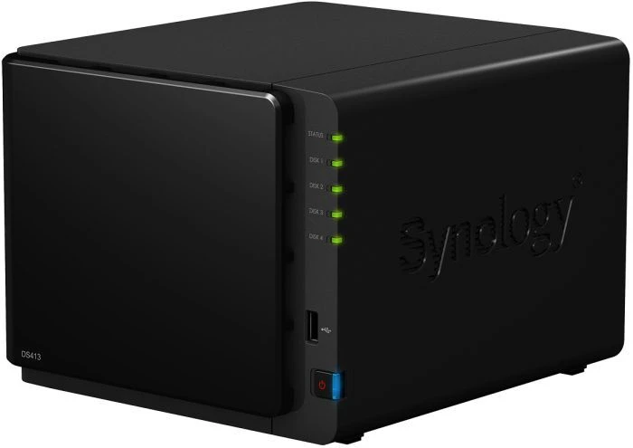 Synology DiskStation DS413, 1GB RAM, 1x RJ-45 1000Base-T, 2x USB-A 3.0