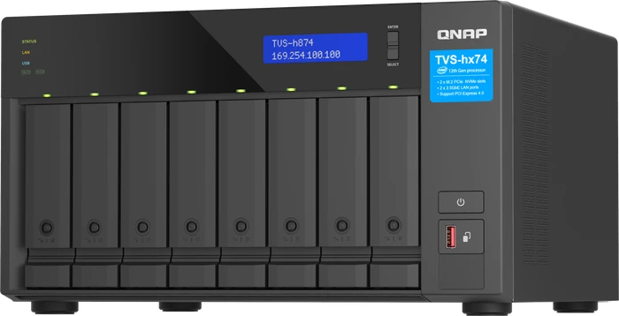 QNAP QuTS hero TVS-h874X-i9-64G 64TB, 64GB RAM, 2x RJ-45 10GBase-T, 2x RJ-45 2.5GBase-T