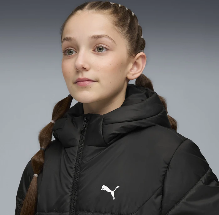 Puma Essentials Hooded Padded Jacke puma black (Junior) (685226-01) – Bild 2 von 4