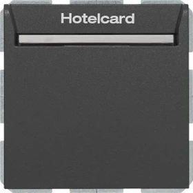Berker S.1/B.3/B.7 Relais-Schalter mit Zentralstück für Hotelcard, anthrazit matt