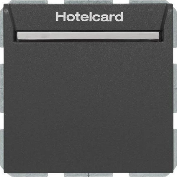 Berker S.1/B.3/B.7 Relais-Schalter mit Zentralstück für Hotelcard, anthrazit matt