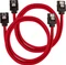 Corsair Premium Sleeved SATA 6Gb/s Kabel rot 0.6m Vorschaubild