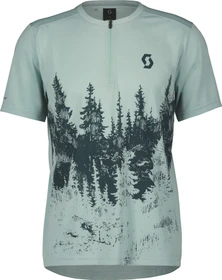 Scott Trail Flow Zip Trikot kurzarm mineral green/aruba green (Herren)