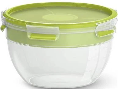 Emsa Clip&Go rund Salatbox XL Aufbewahrungsbehälter 1l grün