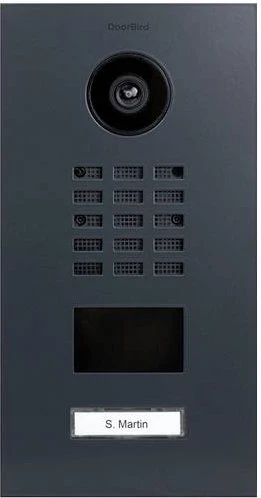 DoorBird D2101V IP Video Türstation mit 1 Ruftaste, Edelstahl V2A seidenmatt, Aufputz