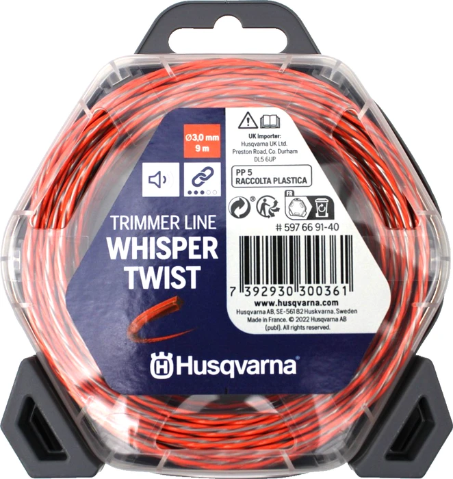Husqvarna Whisper-Twist Trimmerfaden für Rasentrimmer, 3mm/9m